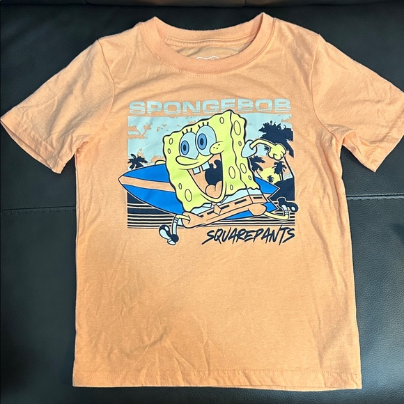 Nickelodeon SpongeBob SquarePants Kids Peach T-Shirt - Picture 1 of 4